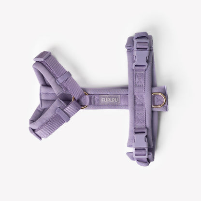 Padded comfort dog harness in lavender