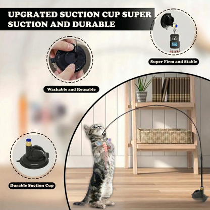 Feather wand cat teaser toy