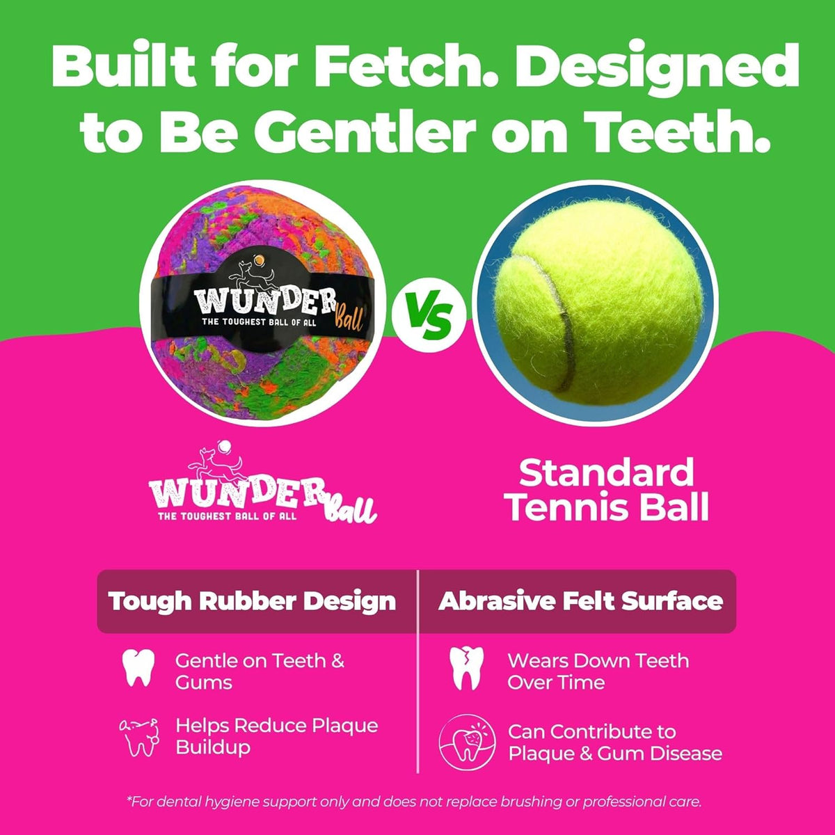 WUNDERball natural rubber fetch ball for dogs