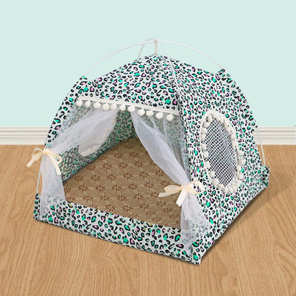 Calming pet tent bed for cats and small dogs