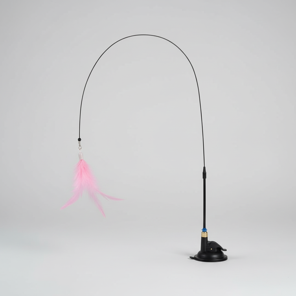 Feather wand cat teaser toy