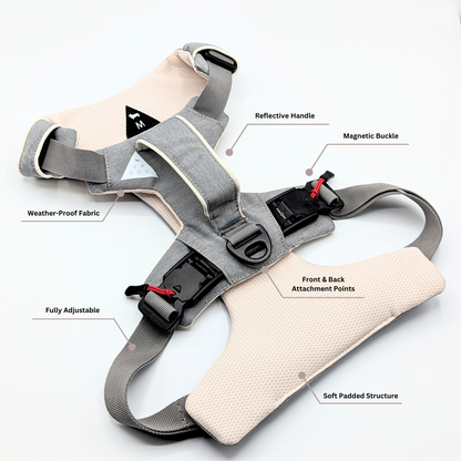 Magnetic no-pull dog harness with handle
