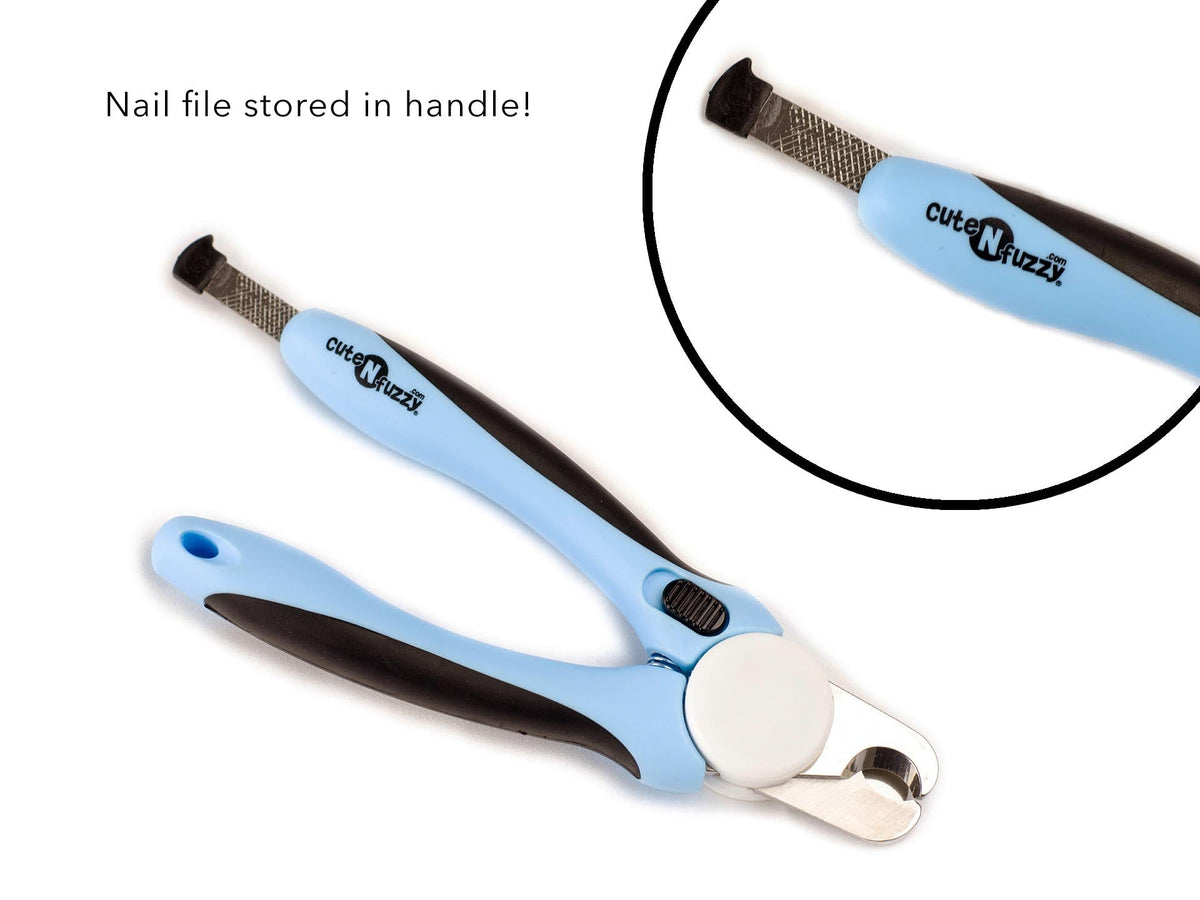 Heavy duty pet nail clipper with built-in file