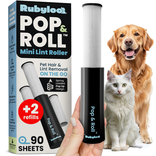 Mini retractable lint roller for pet hair