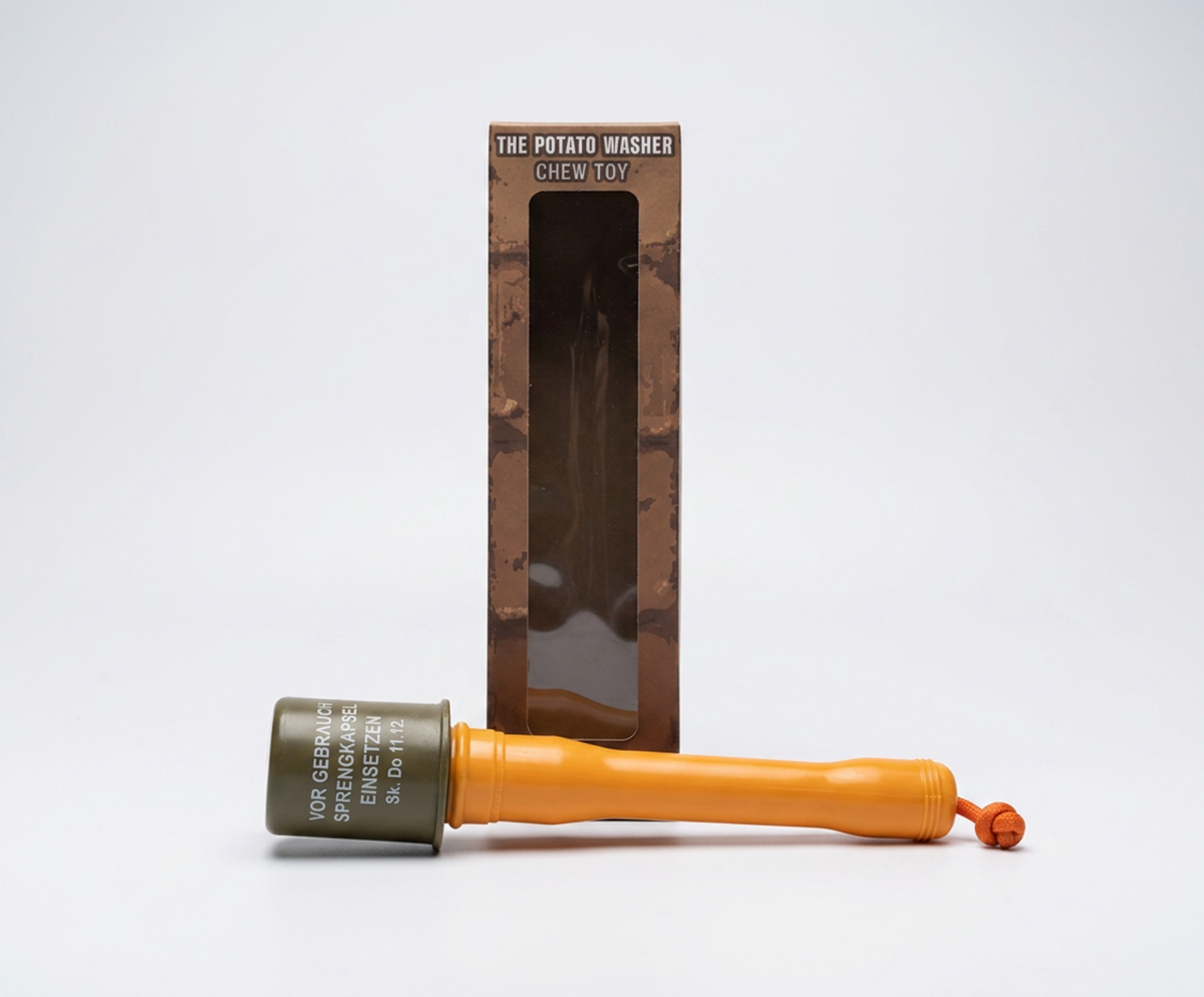 Potato Masher rubber chew toy for dogs