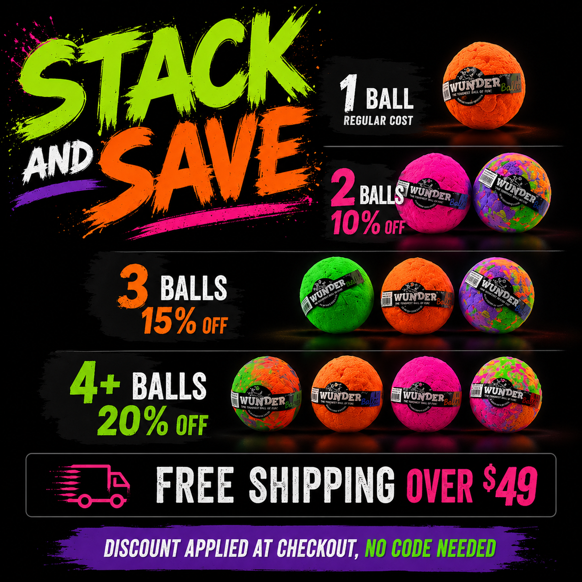 WUNDERball natural rubber fetch ball for dogs