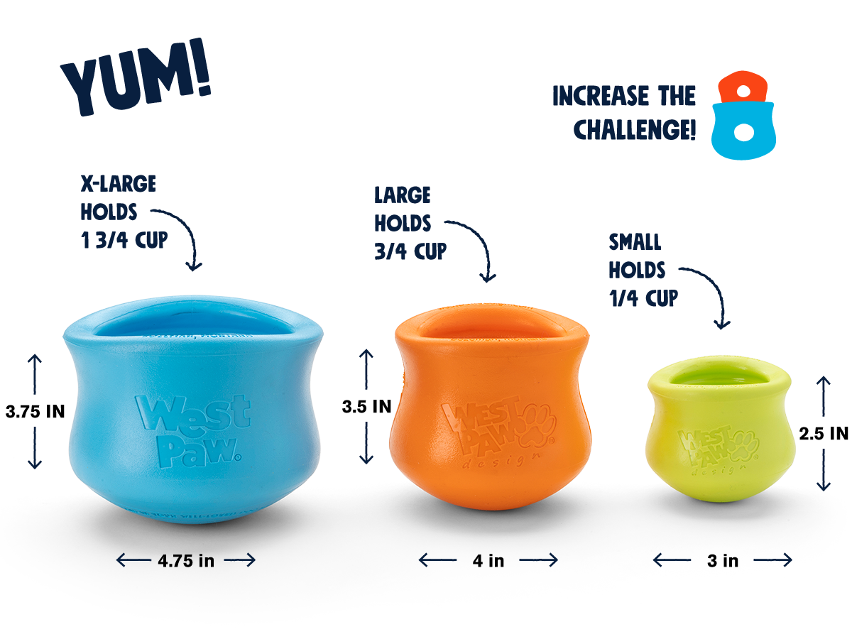 West Paw Toppl treat-dispensing puzzle toy for dogs