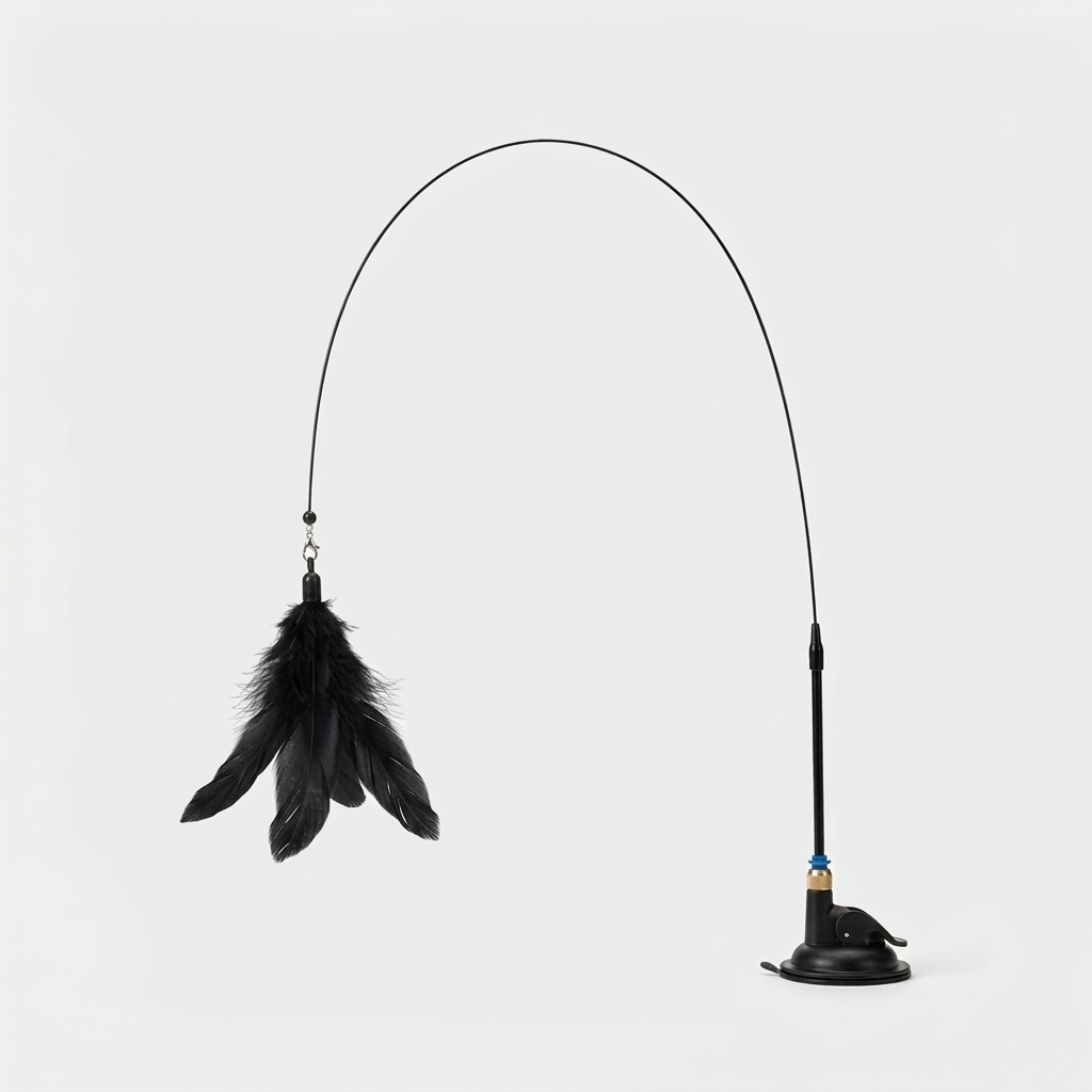 Feather wand cat teaser toy