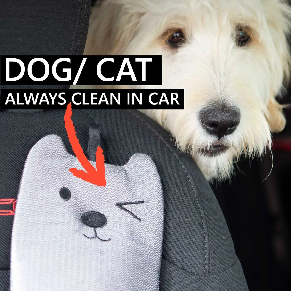 Reusable pet hair remover mitten