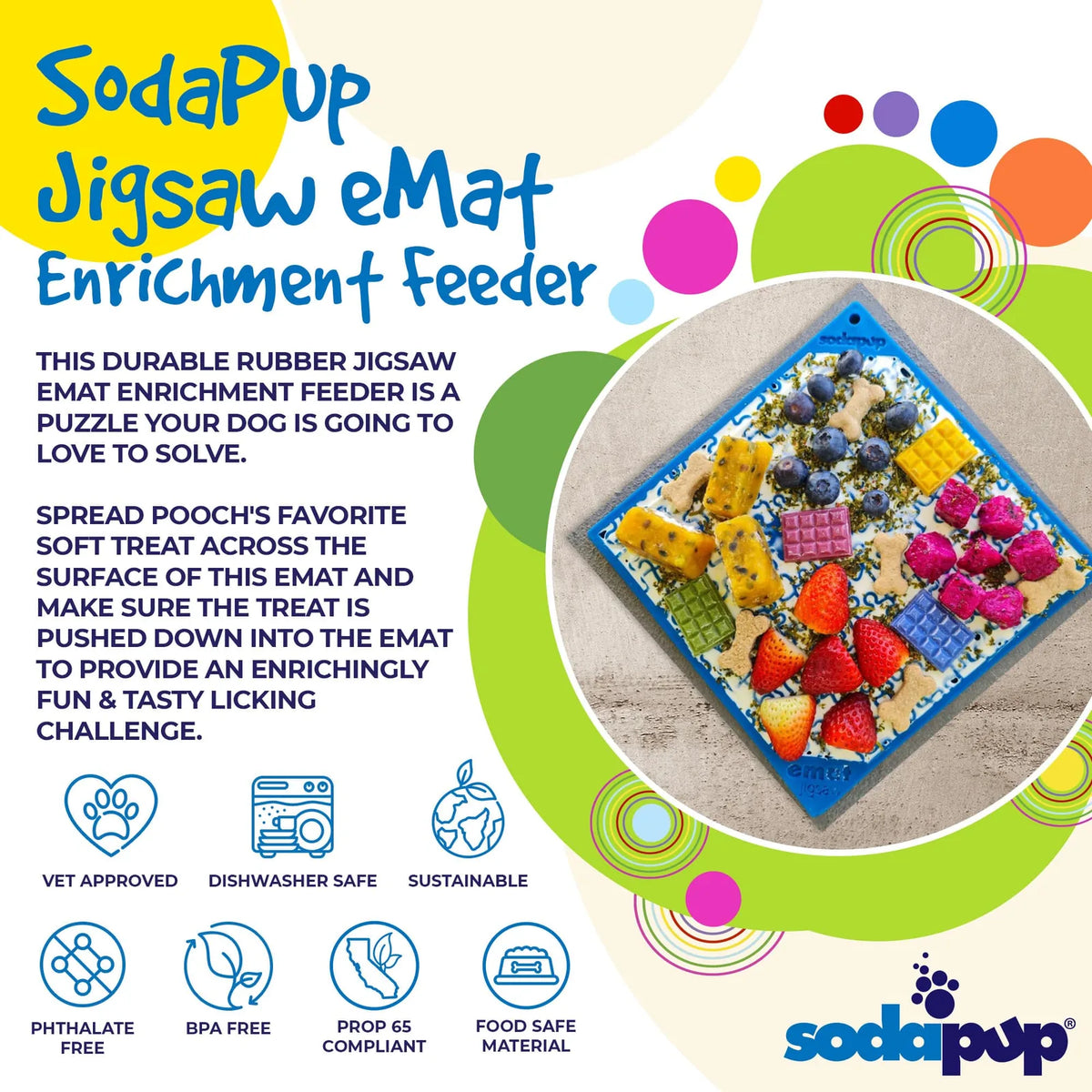 SodaPup jigsaw lick mat for dogs and cats